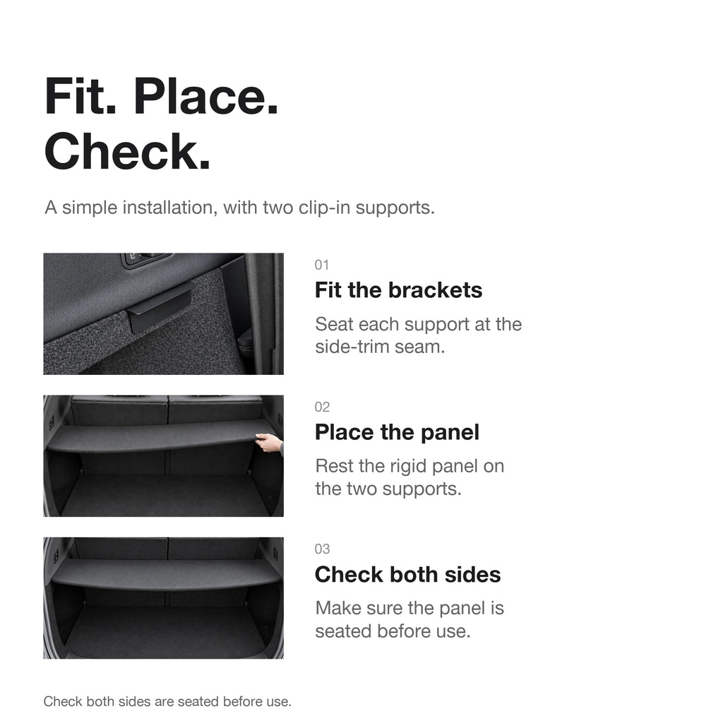Rigid Trunk Cargo Cover for Tesla Model YL 6-Seater 2026+