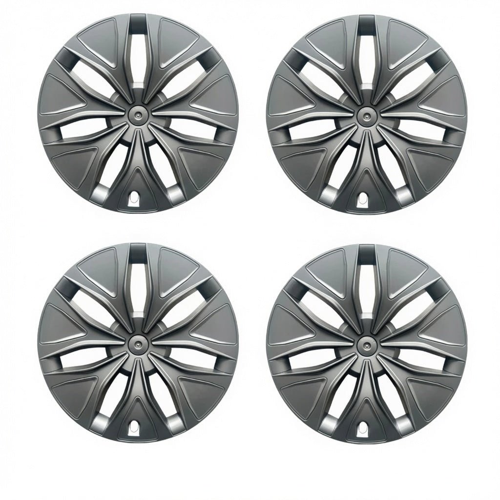 19" Machina 2.0 Wheels Covers for Model YL 2026+ | Seven-Spoke Style Gray