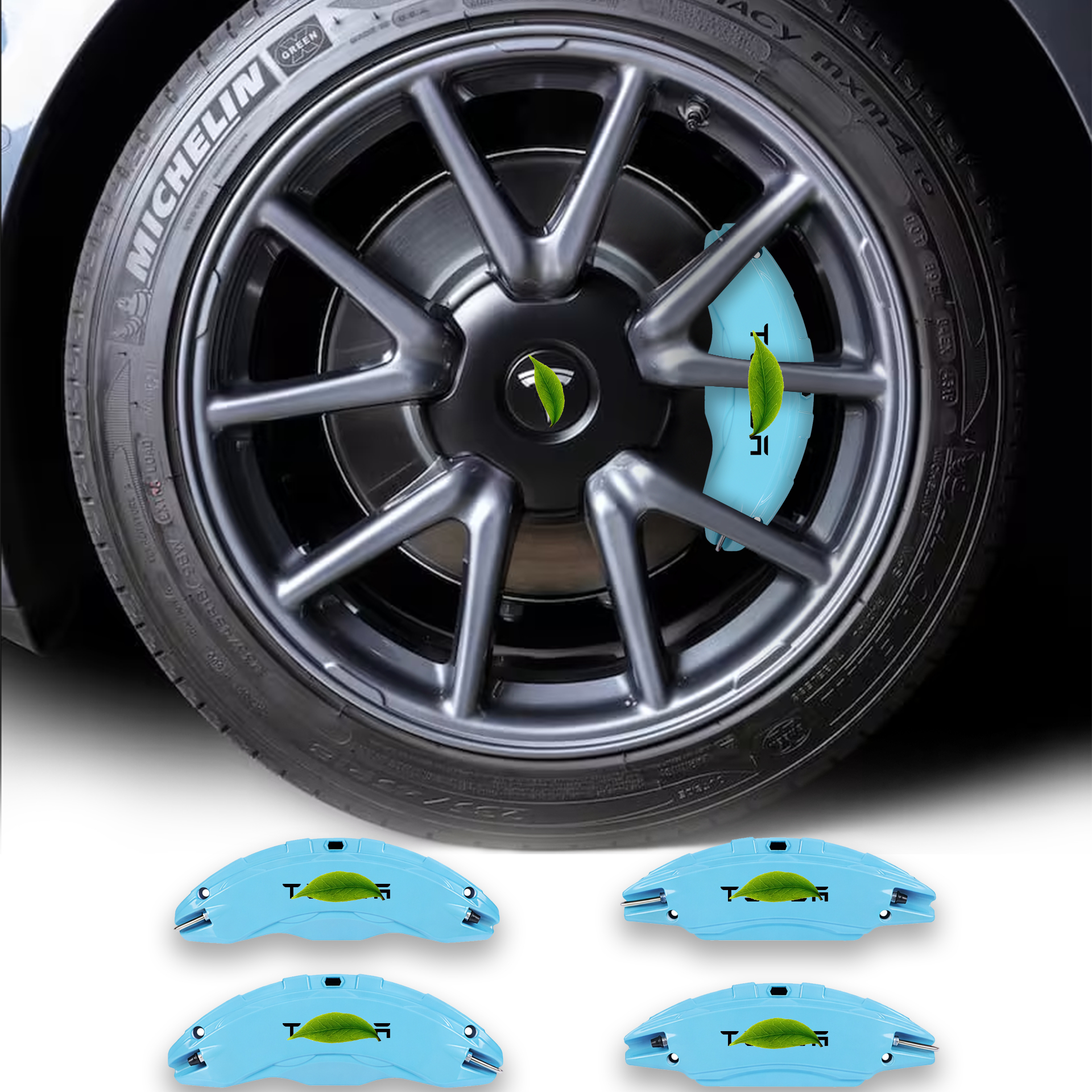 Upgraded Tesla Model 3/Y Brake Caliper Covers – for 18-21 Inch Wheels