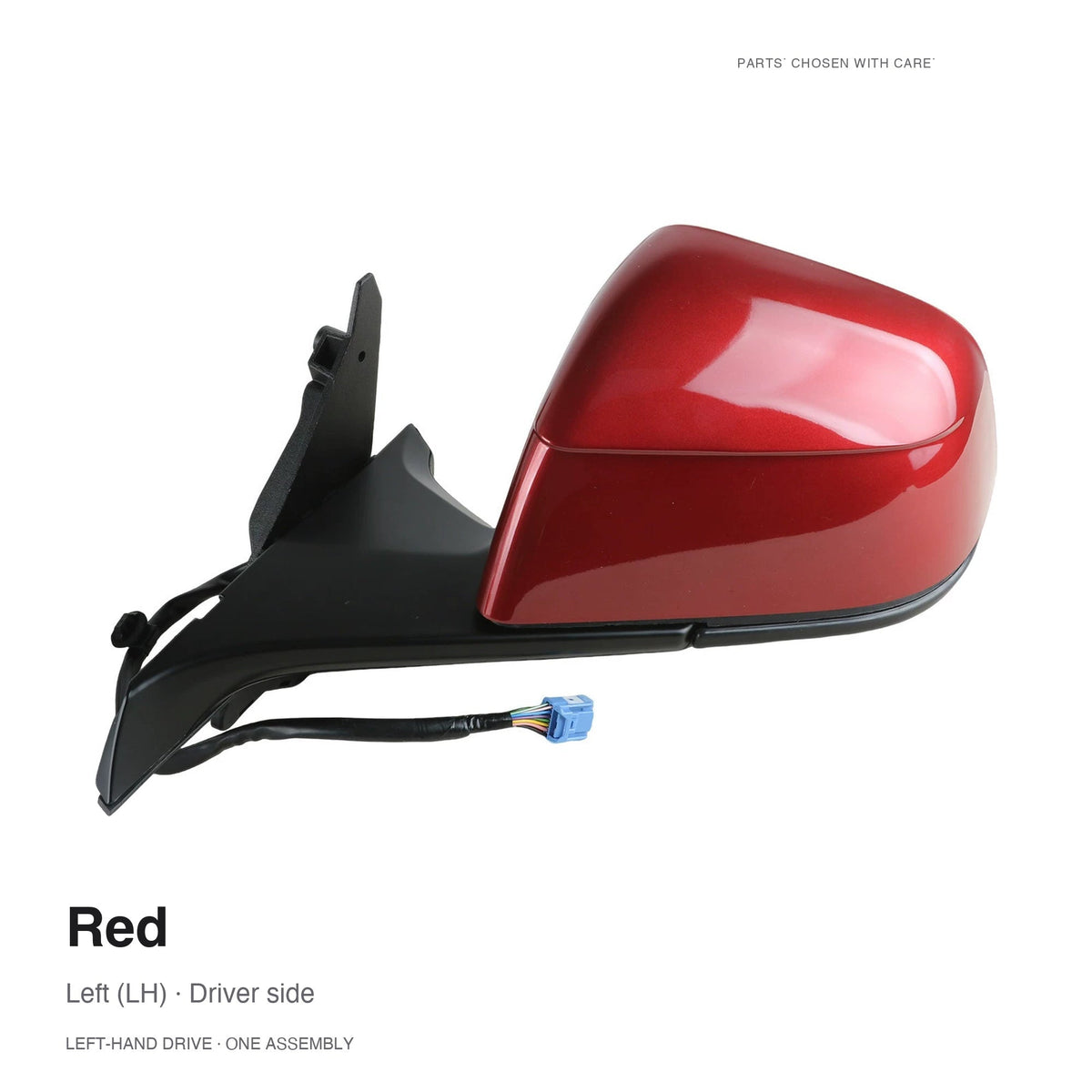 Side Mirror Assembly for Tesla Model Y Juniper & Model YL Red Left (LH)