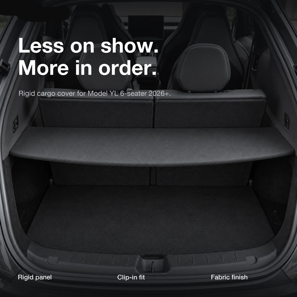 Rigid Trunk Cargo Cover for Tesla Model YL 6-Seater 2026+