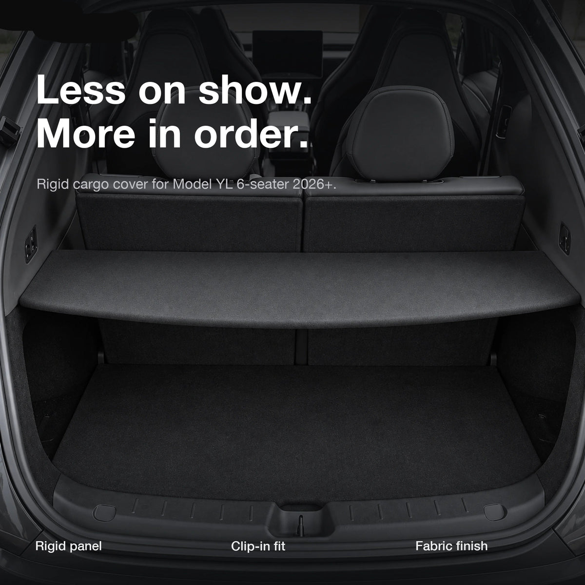 Rigid Trunk Cargo Cover for Tesla Model YL 6-Seater 2026+