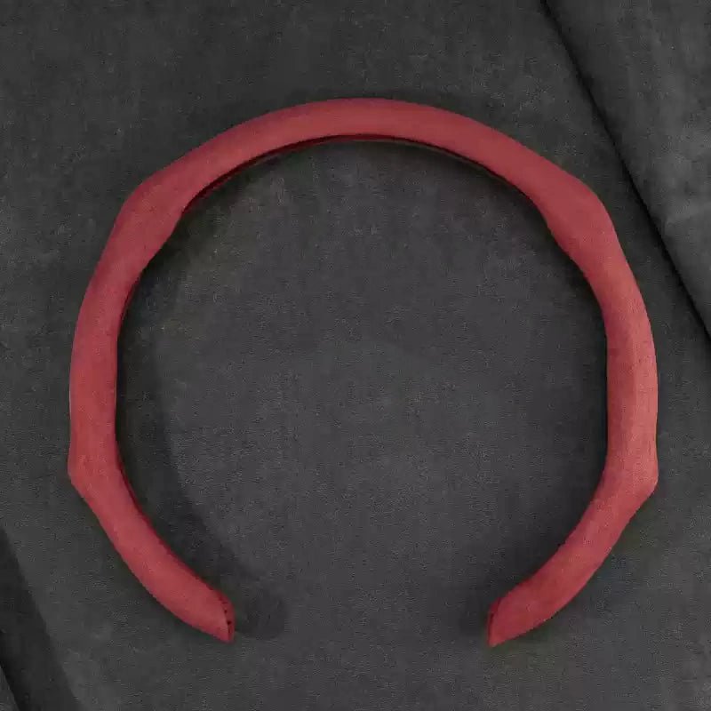 Ultra-thin Steering Wheel Cover for Tesla Model 3/Y/X/S Alcantara Red