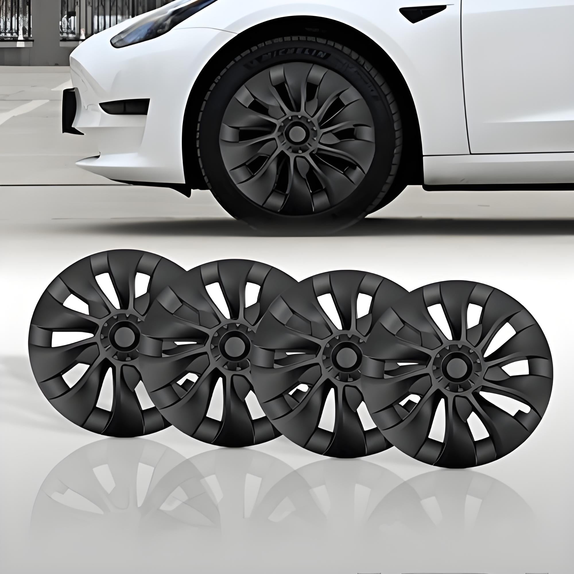 18″ 19″ 20″ Wheel Covers for Tesla Model 3 / Model Y (4PCS) Model 3 18″ Aero Wheels (2017 - 2023.10)