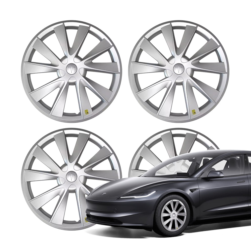 18″ 19″ Hubcaps for Model 3/Y (4PCS) Model 3 18″ Aero Wheels (silver and black) (2017 - 2023.10)