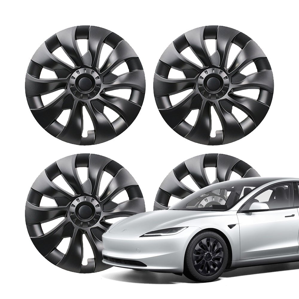 18″ 19″ Hubcaps for Model 3/Y (4PCS) Model 3 18″ Aero Wheels (Matte black) (2017 - 2023.10)