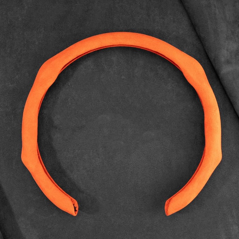 Ultra-thin Steering Wheel Cover for Tesla Model 3/Y/X/S Alcantara Orange