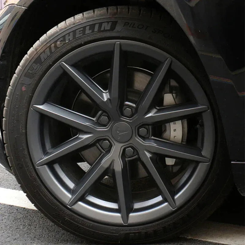 18″ 19″ Wheel Covers For Tesla Model 3/Y (4PCS) – Full Rim Coverage, Easy Snap-On Installation