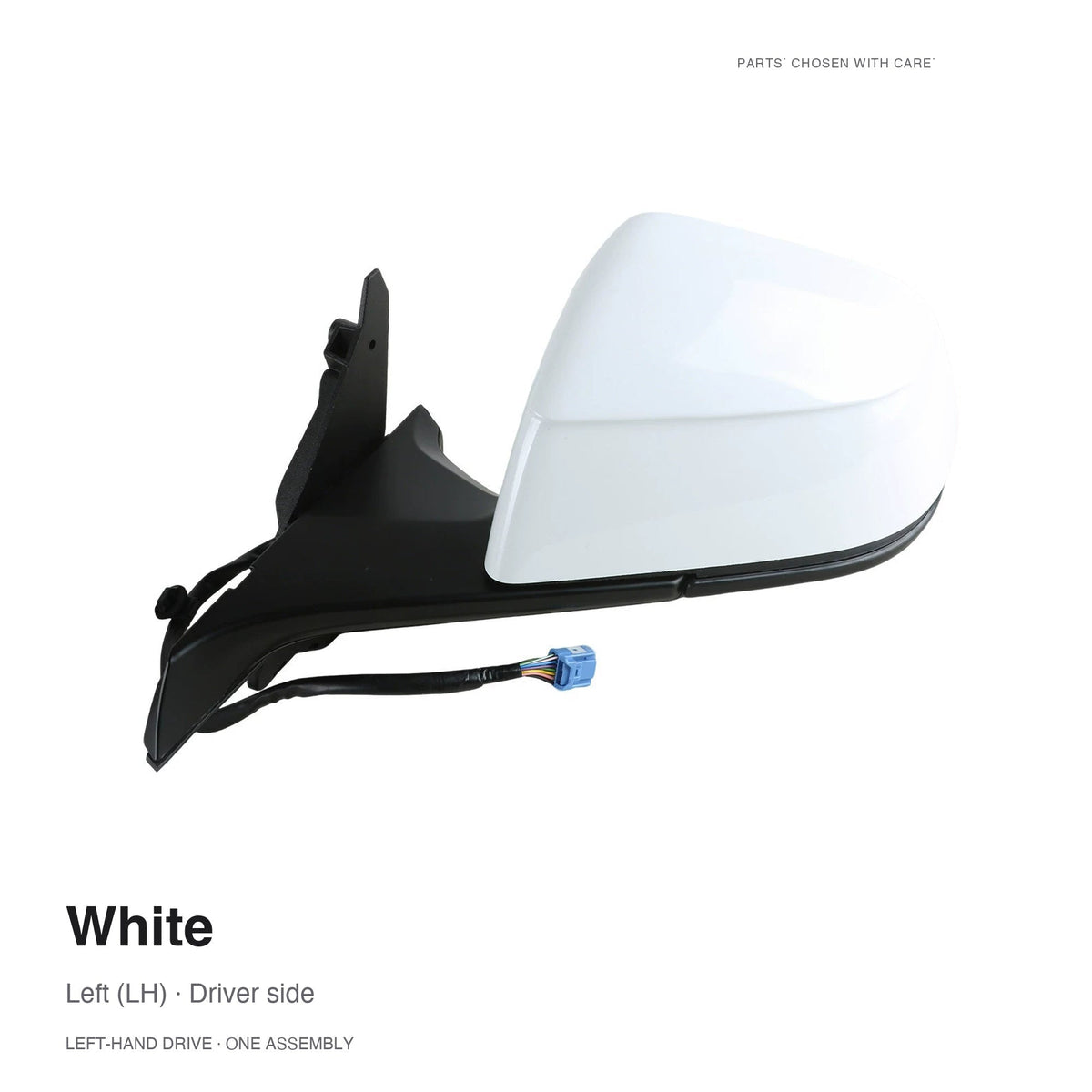 Side Mirror Assembly for Tesla Model Y Juniper & Model YL White Left (LH)