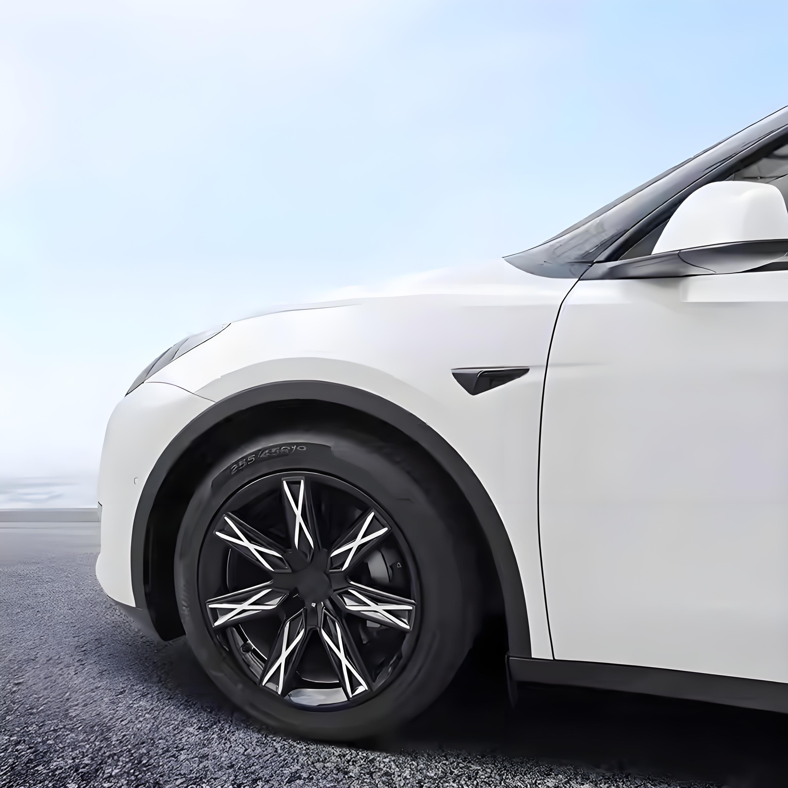 19 Double Star ABS Wheel Covers for Model Y Gemini | 4-Piece Set | Aerodynamic | Weather-Resistant