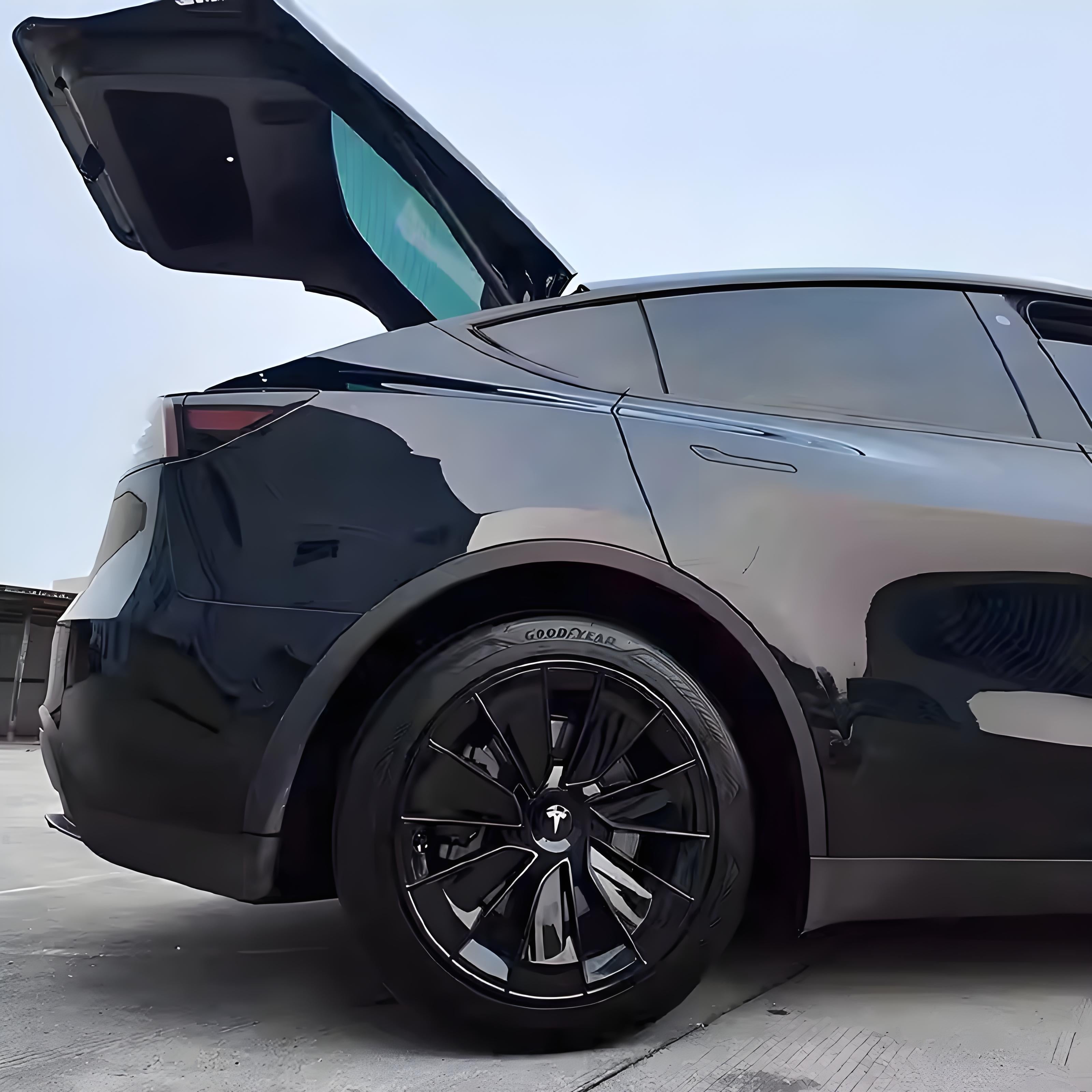 19 Gemini Performance-Style ABS Wheel Hubcaps for Model Y | 4-Piece Set | 5 Colors | 2 Styles | Tool-Free Install