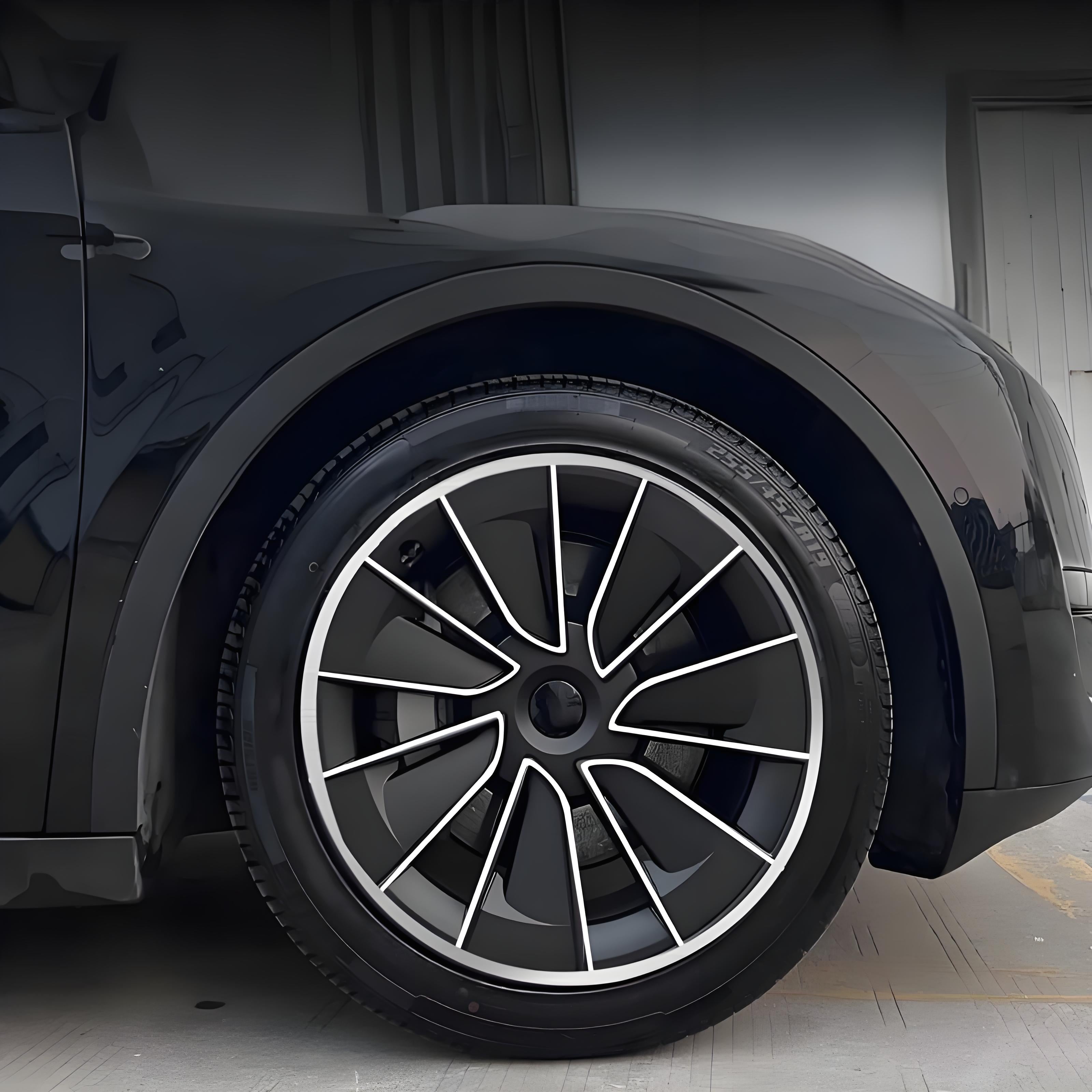 19 Gemini Performance-Style ABS Wheel Hubcaps for Model Y | 4-Piece Set | 5 Colors | 2 Styles | Tool-Free Install