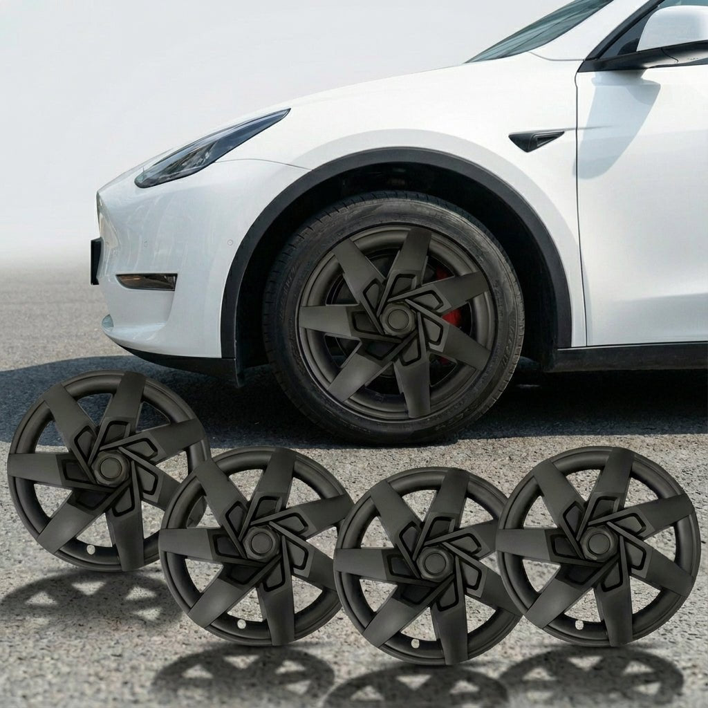 19-Inch Battleship Style Wheel Covers for Model Y (2020-2024) | Hubcaps