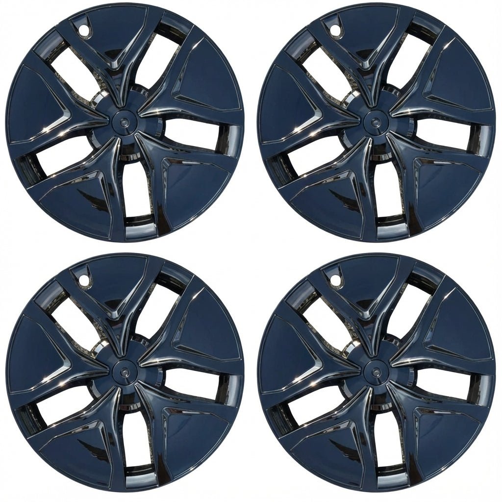 19-Inch Gemini Wheel Covers for Model Y Juniper 2025+ (Set of 4) Glossy Black