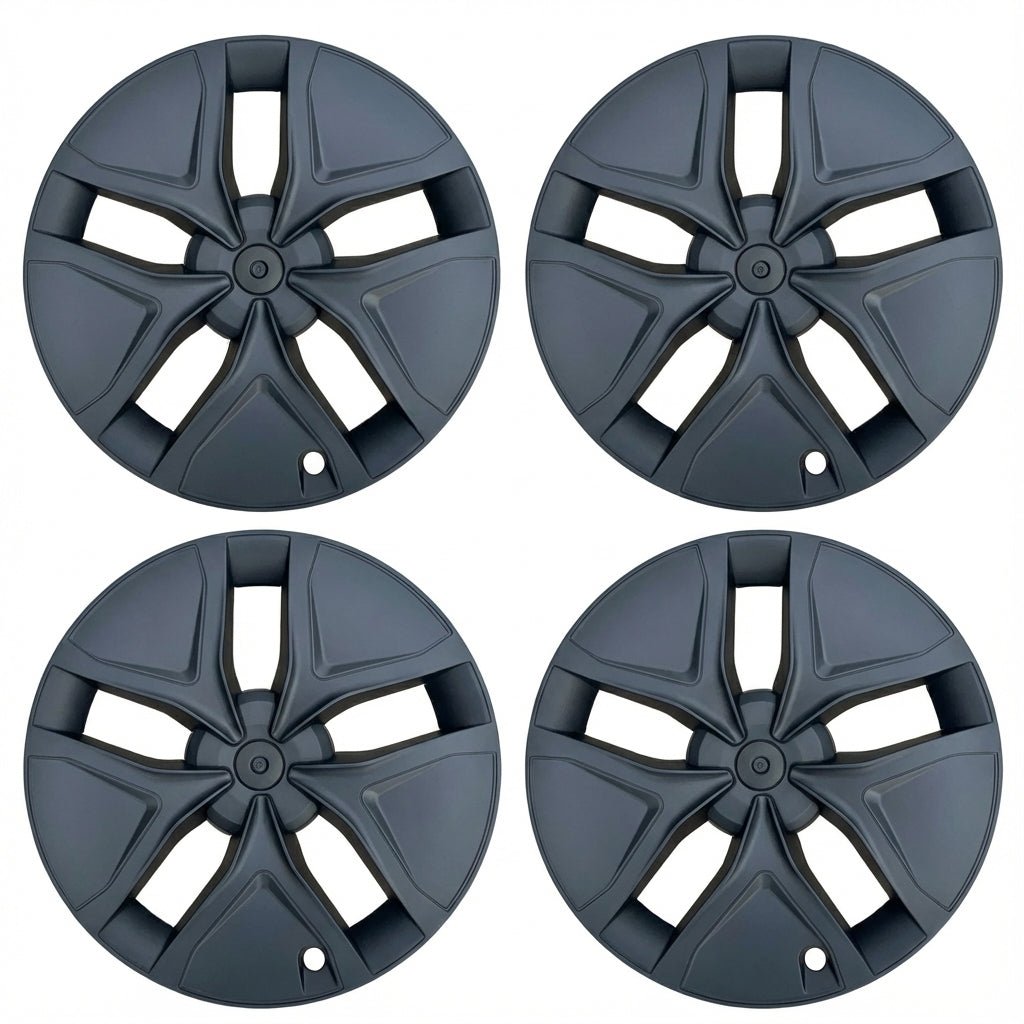 19-Inch Gemini Wheel Covers for Model Y Juniper 2025+ (Set of 4) Matte Black