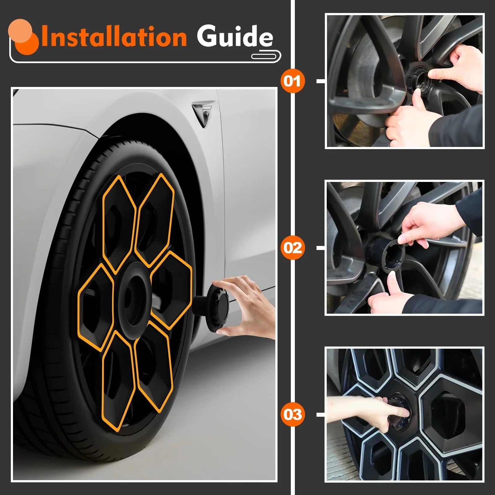 19 Wheel Covers for 2025+ Tesla Model Y Juniper | Center-Lock