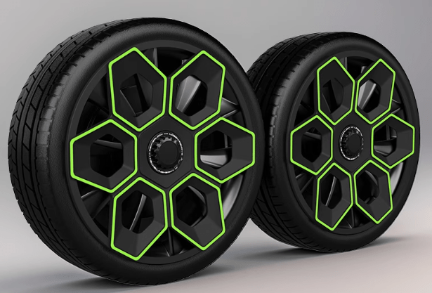 19 Wheel Covers for 2025+ Tesla Model Y Juniper | Center-Lock Neon Green