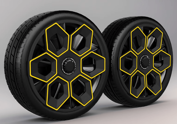 19 Wheel Covers for 2025+ Tesla Model Y Juniper | Center-Lock Neon Yellow