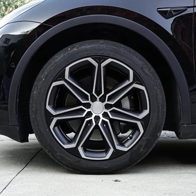 19" Tesla Model Y Wheel Covers (4pcs) - Reinforced ABS Hubcaps for 2020-2024 Model Y