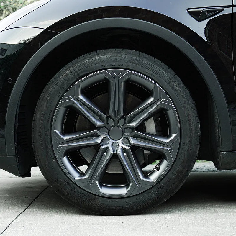 19" Tesla Model Y Wheel Covers (4pcs) - Reinforced ABS Hubcaps for 2020-2024 Model Y
