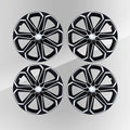 19" Tesla Model Y Wheel Covers (4pcs) - Reinforced ABS Hubcaps for 2020-2024 Model Y Model Y (2020-2024) 19 inch Black and Silver