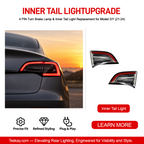 4 PIN Turn Brake Lamp & Inner Tail Light Replacement for Model 3/Y (21-24) Inner Tail Light Pair
