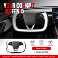Yoke Steering Wheel for Model 3 Highland / Model Y Juniper White & Black