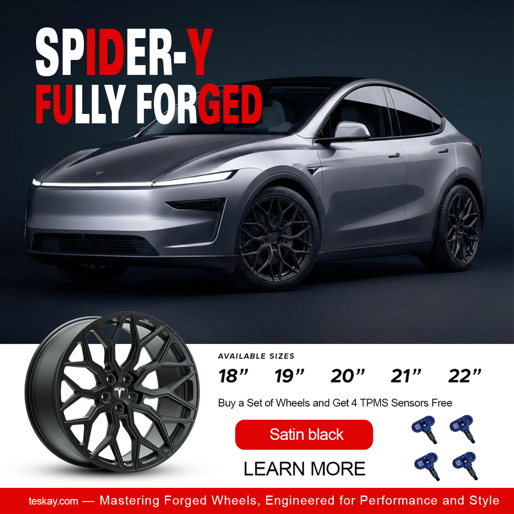 Forged Wheels for Retrofitting Tesla【Style 8(Set of 4)】 Satin black
