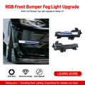 RGB Front Bumper Fog Light Upgrade for Model 3/Y Model 3 2017-2023