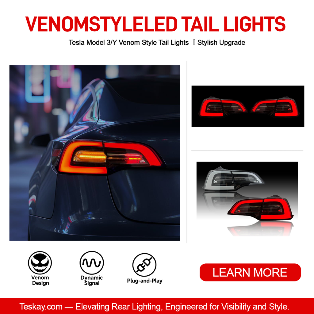 Tesla Model 3/Y Venom Style Tail Lights 丨Stylish Upgrade Model Y 2021-2025.3