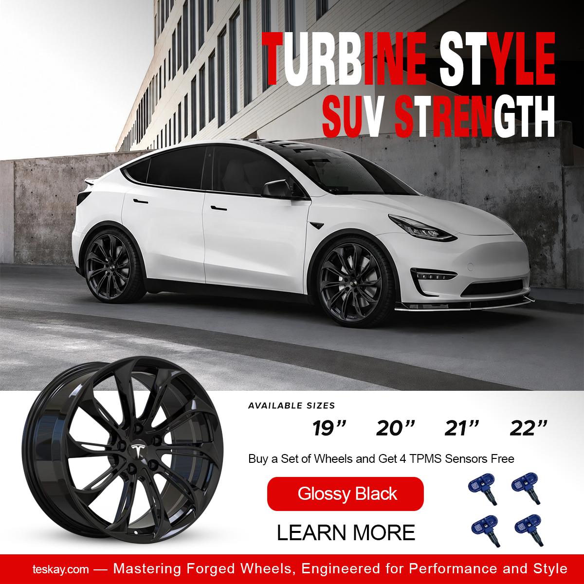 OEM Factory SUV Rims for Tesla Model Y/X 【Style 4(Set of 4)】 Glossy Black