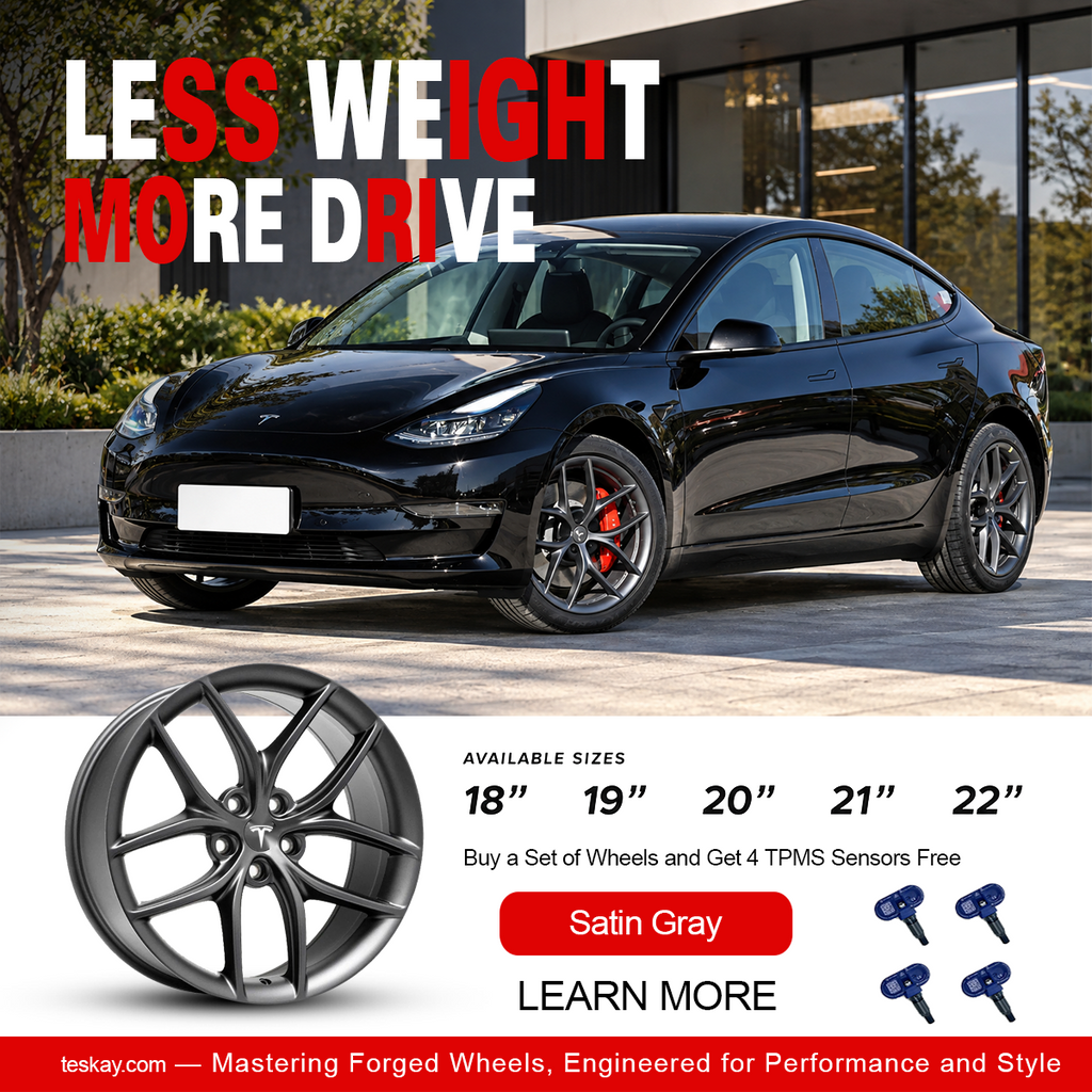 Forged Zero G Wheels for Tesla Model 3/Y/S/X Satin Gray