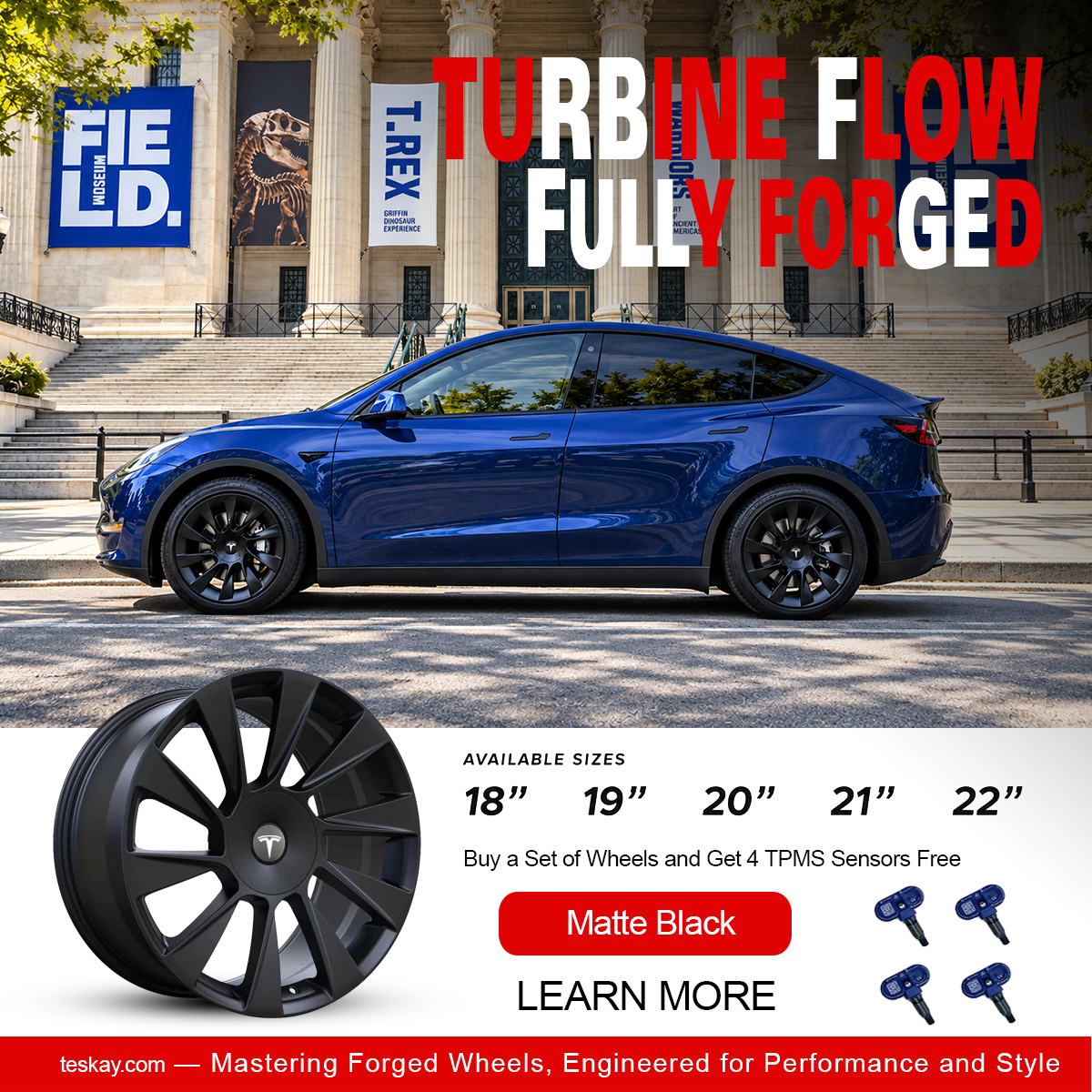 Forged Wheels for Tesla 【Style 1 (Set of 4)】 Matte Black