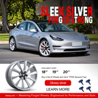 Forged Wheels for Tesla Model 3 【Style 6(Set of 4)】 Model 3 Glossy silver