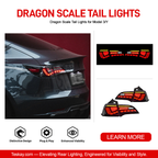 Dragon Scale Tail Lights for Model 3/Y Model Y 2020-2025
