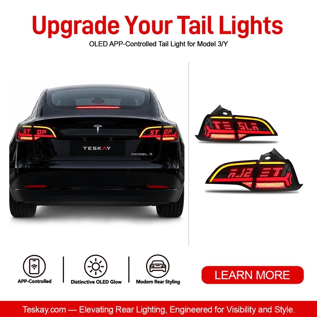 OLED APP-Controlled Tail Light for Model 3/Y Model Y 2020-2025.3
