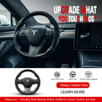Carbon Fiber Sport Steering Wheel for Tesla Model 3 / Y Glossy carbon fiber