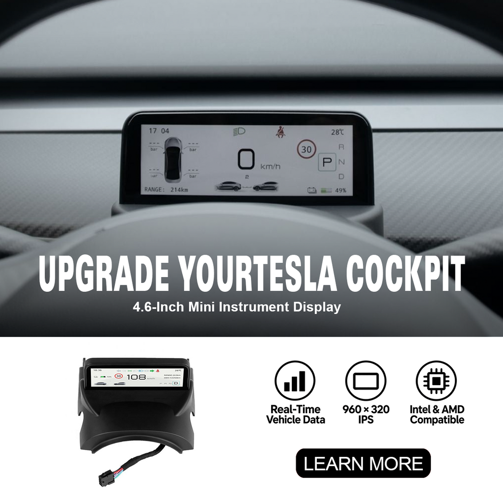4.6'' Mini Display Screen for Tesla Model 3 / Y Model Y (2020+) & Model 3 (2017-2023.08)