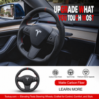 Sport Carbon Fiber Steering Wheel for Tesla Model 3 / Y Matte Carbon Fiber