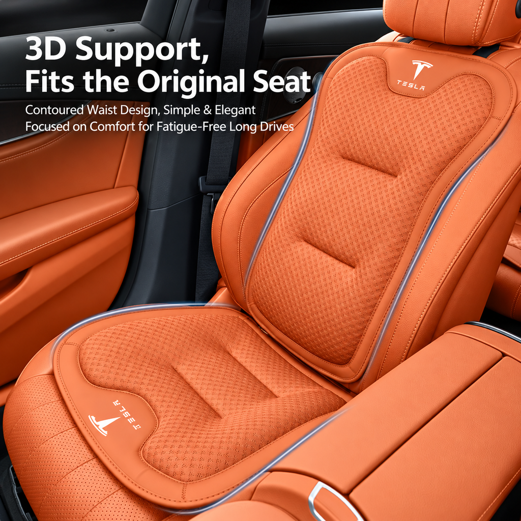 Tesla Model 3/Y/S/X/YL Cooling Ice Silk Seat Cushions – Breathable All-Season
