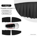 Retractable Ice Silk Side Window Sunshade Curtains for Tesla Model 3 & Y