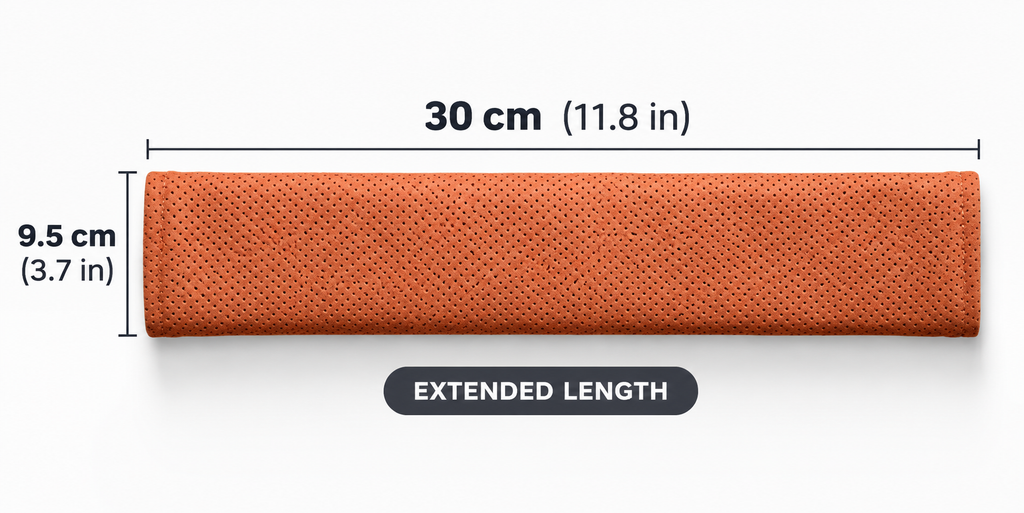 Alcantara-Style Suede Seat Belt Shoulder Pads – Breathable