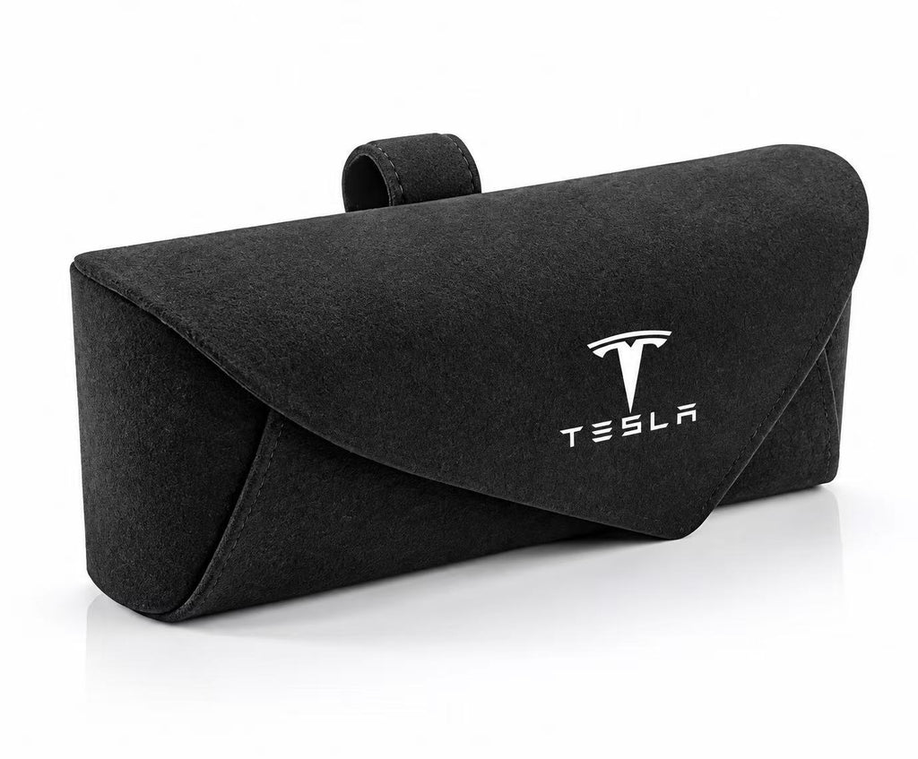 All Tesla Models Sunglass Holder Suitable for Sun Visor Suede With Tesla logo