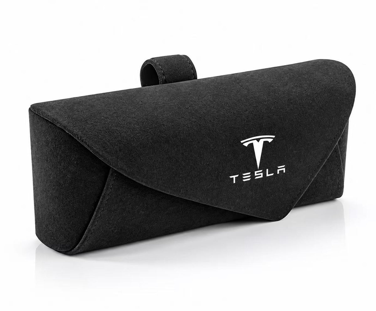 All Tesla Models Sunglass Holder Suitable for Sun Visor Suede With Tesla logo
