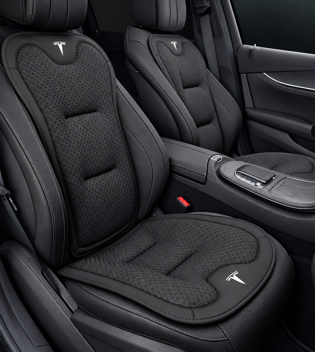 Tesla Model 3/Y/S/X/YL Cooling Ice Silk Seat Cushions – Breathable All-Season