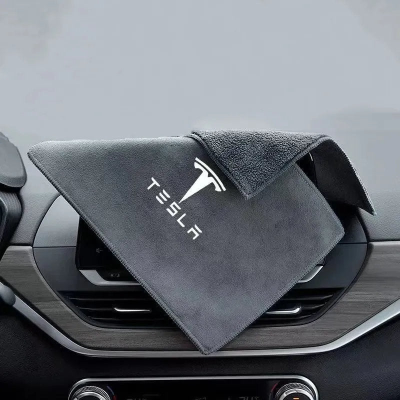 2Pcs Tesla Multipurpose Coral Fleece Towels 