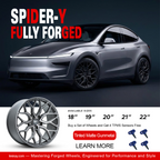 Forged Wheels for Retrofitting Tesla【Style 8(Set of 4)】 Tinted Matte Gunmetal