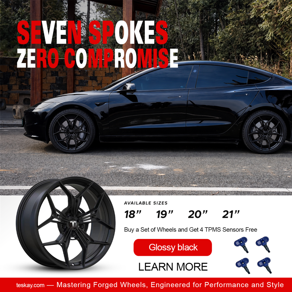 Forged Wheels for Tesla Model 3/Y【Style 2(Set of 4)】 Glossy black