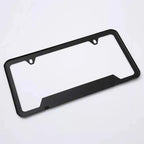 2pcs Tesla Model 3 Black Stainless Metal License Plate Frame