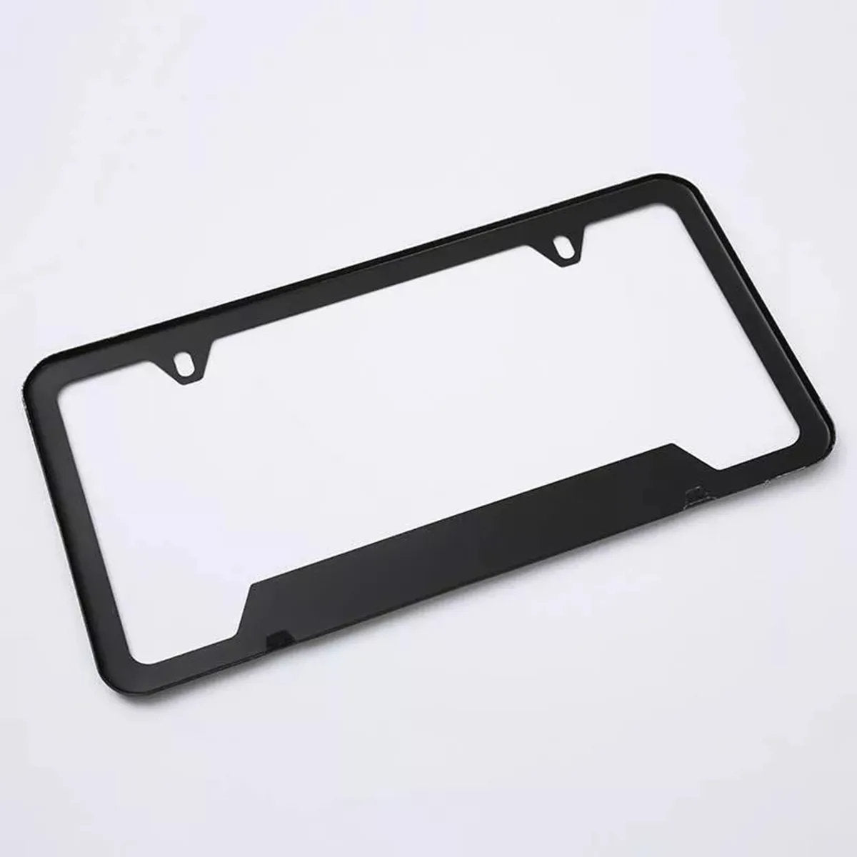 2pcs Tesla Model 3 Black Stainless Metal License Plate Frame